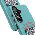 Scan for Allergy Info Phone Case | QR Code Medical ID Tough Case
