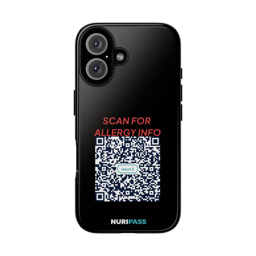 Scan for Allergy Info Phone Case | QR Code Medical ID Tough Case
