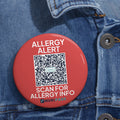Allergy Alert Button Pin
