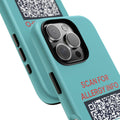 Scan for Allergy Info Phone Case | QR Code Medical ID Tough Case