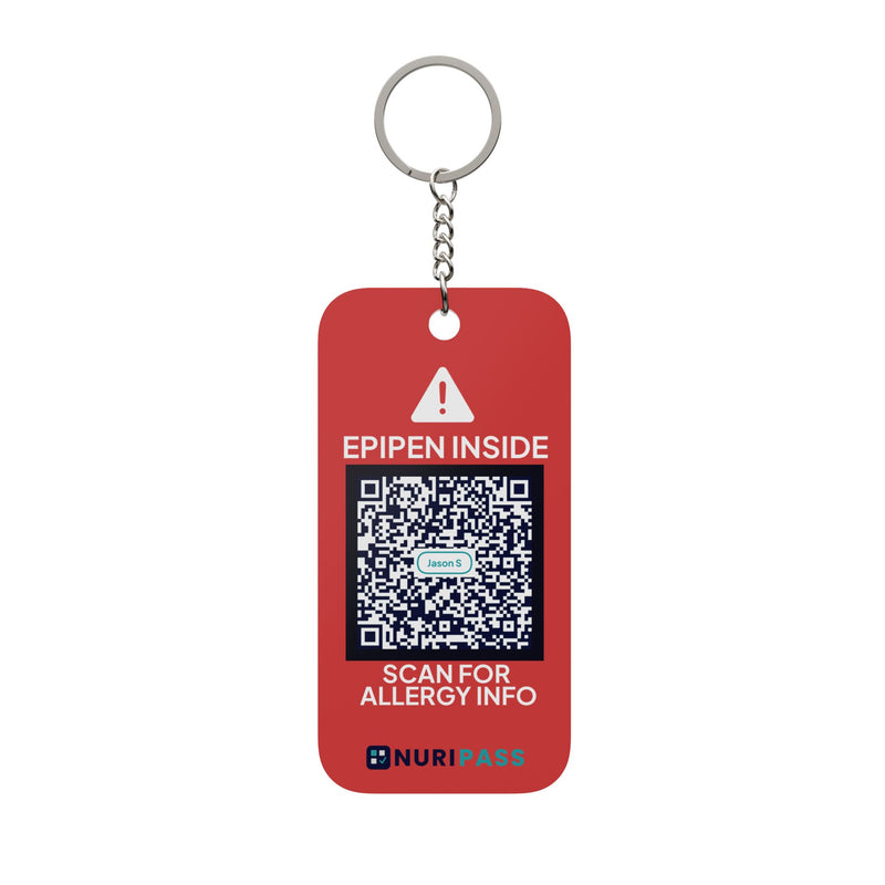 EPIPEN Inside QR Allergy Alert Keychain