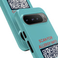 Scan for Allergy Info Phone Case | QR Code Medical ID Tough Case