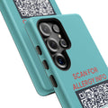 Scan for Allergy Info Phone Case | QR Code Medical ID Tough Case