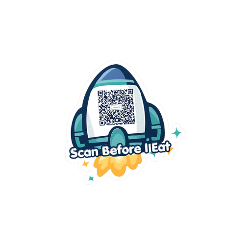 Allergy Alert Sticker - Spaceship