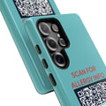 Scan for Allergy Info Phone Case | QR Code Medical ID Tough Case