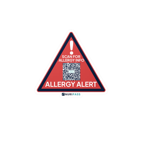 Allergy Alert Sticker - Warning Triangle