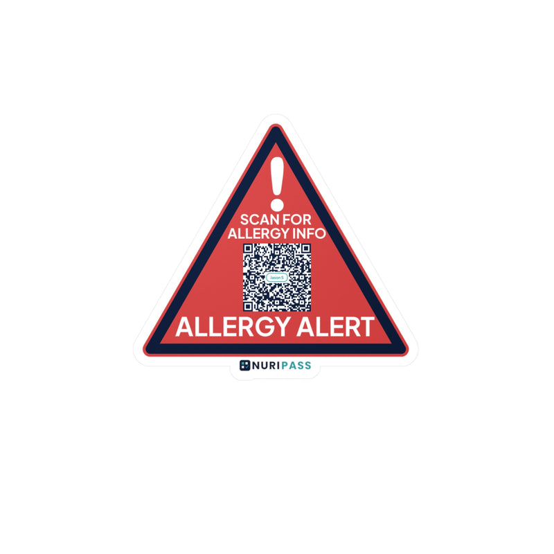 Allergy Alert Sticker - Warning Triangle